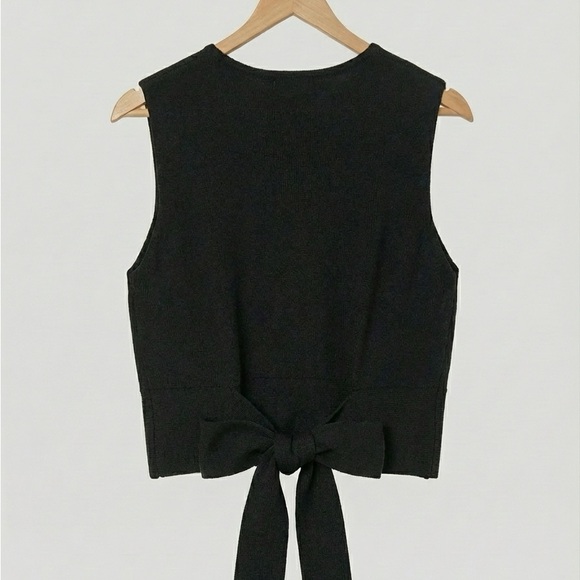Wild Fable Black Tie-Back Crop Top - Picture 2 of 3